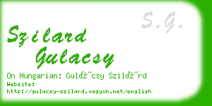 szilard gulacsy business card